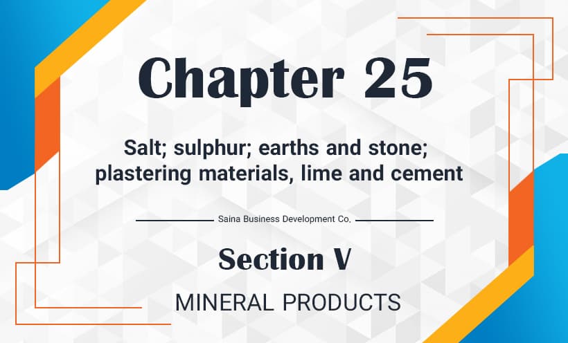 Salt; sulphur; earth and stone; plastering materials, lime, and cement