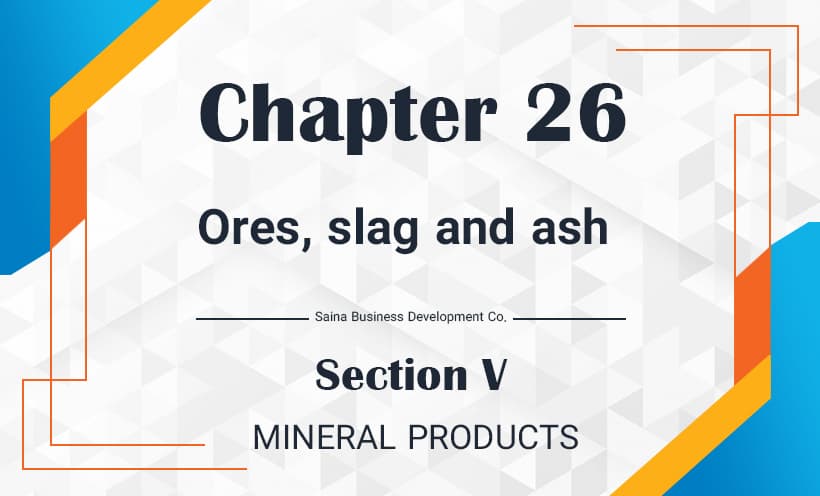 Ores, slag and ash 